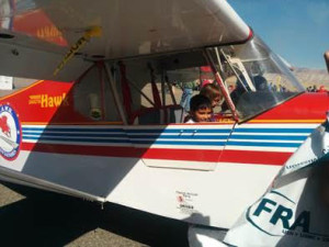 Dakota Hawk N280DH at GrandJunction Airshow with kids