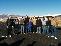 Cessna 172 moving crew: Russel frank (Donor) Don C, Anthony, Braden, Jake, Logan, eli, Ken, Brian, Shay and Bobby, not pictured are the photographer and John C.