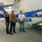Michelle (the boss) and her husband Mike from Your Sign Company with Mark Burmingham (The WestStar paint shop manager) just after installing all the graphics on the Cherokee.