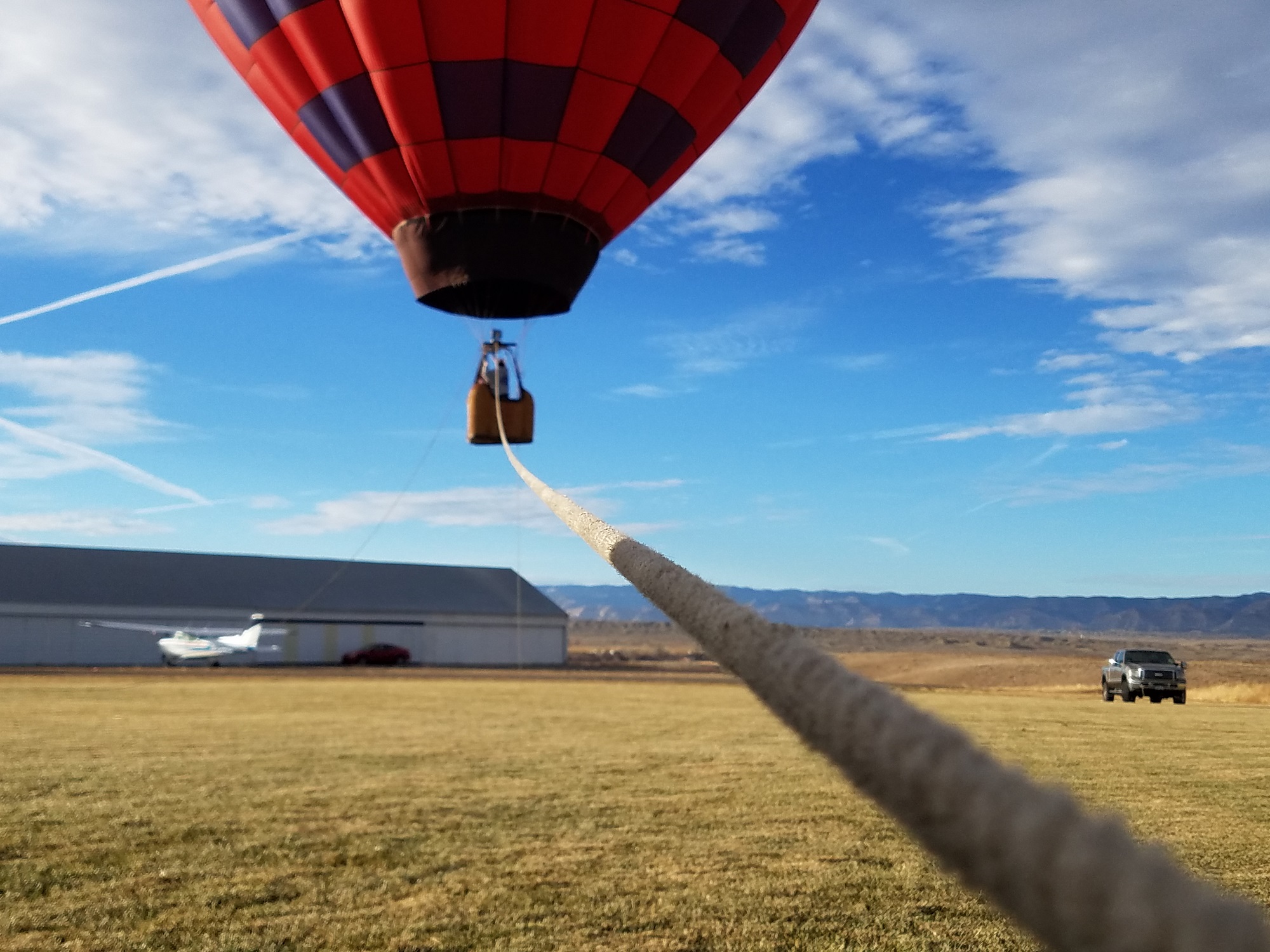 HAWK's Hot air Balloon in Tethered Flight.